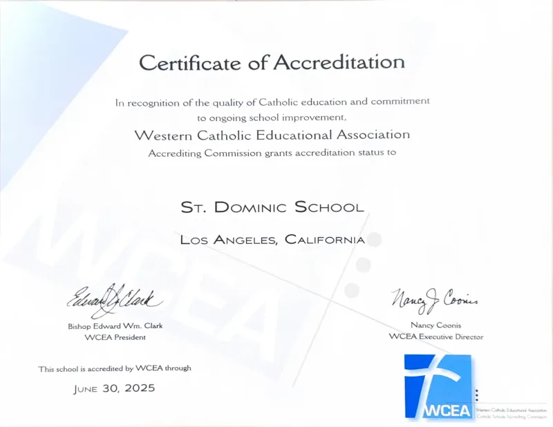 WCEA certificate